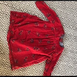 Petit bateau red floral dress size 18 months